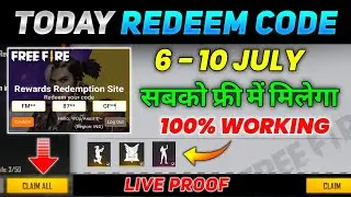 Free Fire Redeem Code Today 6 July | 6 July Free Fire Redeem Code | Free Fire Today Redeem Code