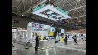 Tradeshow booth water machine dispenser|Trade fair booth potable water supply|Exhibition English
