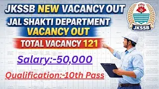 Jkssb New Vacancy Out || Jal Shakti Department Vacancy Out || 10th Pass Apply Online 🔥 