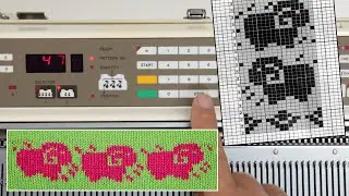 Motivgruppe mittig programmieren an der Strickmaschine Brother KH 930 & 940