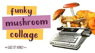 3 Funky Mushroom Surrealist Collages Made From Used Books