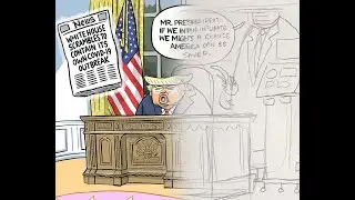 Fast drawing the COVID-19 White House
