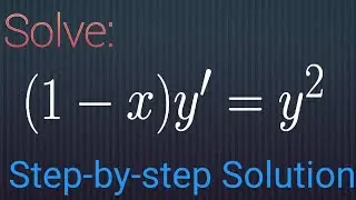 Solve (1-x)y'=y^3|| Separable Ode|| #ode #maths