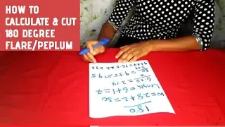 HOW TO CALCULATE AND CUT 180 DEGREE FLARE/PEPLUM | SEW WITH STELLA