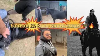 First Time Horse Riding With Friends❌😳 #dailyshorts #dailyvlogs 