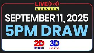 5PM PCSO LOTTO RESULTS TODAY SEPTEMBER 11, 2025 | SWERTRES EZ2