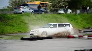 Первые гонки на приоре . Open race 2022 1 этап, КВЦ Тольятти. Тренировки. Time attack.