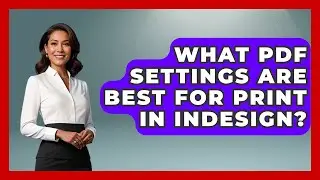 What PDF Settings Are Best For Print In InDesign? - Design Tool Unlocked
