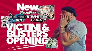 Black Bolt & White Flare Opening &ndash; Victini Box Surprise Hit! Techno Sticker Blisters Unboxed