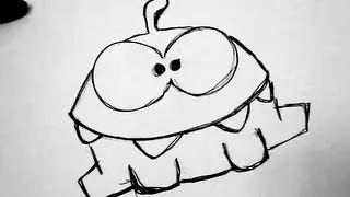 How to draw Cut the Rope Om nom 2