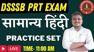 DSSSB PRT EXAM 2022 | सामान्य हिंदी | PRACTICE SET- 02 | DSSSB HINDI PRACTICE SET