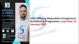 UGC Offering Stipendium Hungaricum Scholarship Programme | PhD | Gaurav Soin