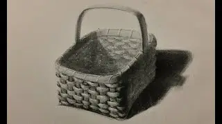 ZIMOU TAN | ART | How to draw, weaving basket on toned paper.