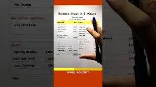Balance Sheet in One Minute #balancesheet #accounting #finance #tally