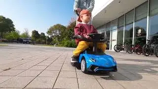 Lamborghini 3-in-1 Kids Push Ride On Toy Car (Lifestyle Video)