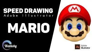 Adobe illustrator -Mario - Speed Drawing - Mesh tool