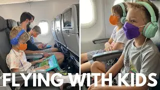 Flying with 4 Kids on their First Ever Flight | Disney World Travel Day 2021