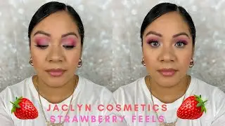Jaclyn Cosmetics Strawberry Feels Palette - Eye Tutorial & Mini Review