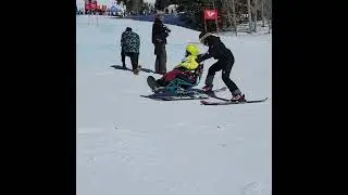 Allie in the Steve Young Classic / Wasatch Adaptive ski race!
