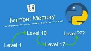 How Well Can A Computer Recognise Numbers? - Human Benchmark Number Memory test with Python