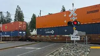 Union Pacific 8083 leads an intermodal in Colfax, CA