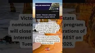 Update on Victoria&rsquo;s skilled visa nomination program 2024-25
