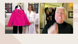 Dennis Basso Double Breasted Trench Coat with Pop Color Detail on QVC