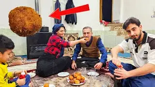 My peaceful rural life/Fadaq pizza stuffed ball, incredibly delicious 