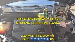 Ford #Focus MK2 2.0TDCi DW10 wymiana oleju + #płukanka silnika #TEC2000