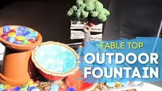 How to Make a Tabletop Water Fountain {& Fairy Garden}