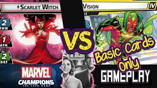 WANDAVISION Scarlet Witch vs Vision (Expert) Marvel Champions Playthrough | Basic Cards Only