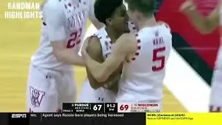 Crazy Ending! Chucky Hepburn game winning shot Wisconsin vs Purdue