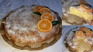 بمكونات إقتصادية حضرنا بسبوسه بمداق البرتقال أو المندرين