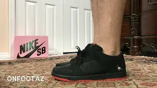 Nike SB Dunk Low Black Pigeon On Foot