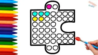 How To Draw Puzzle Piece POP IT | Drawing and Coloring Puzzle | Drawings for Toddlers and Kids |
