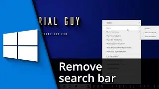Remove search bar Windows 10 ✅ Tutorial