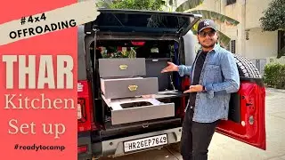 KITCHEN in MAHINDRA THAR | SUV camper car kitchen | SUV Vanlife