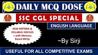 DAILY MCQ DOSE || SSC CGL SPECIAL || ENGLISH LANGUAGE || RCA Education