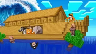 KEZRI & FERIX MEMBUAT PERAHU YANG SANGAT BESAR DARI BENCANA BANJIR DI MINECRAFT!!