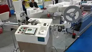 High Speed Ultrasonic Label Cutting Machine for Clothing Care Labels, Polyester Satin Ribbon, Nylon