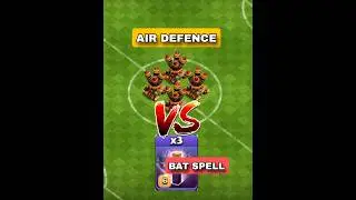 Air Defence Vs Bat Spell😱 Clash Of Clans #shortscoc #shorts #cocshorts #clashofclans