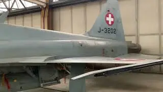 Swiss F5 Tiger Trainer, Swiss PC 9 Trainer and Vampire with engine display at Duebendorf 2024