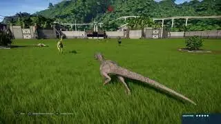 Jurassic World Evolution: Velociraptor's Ornithomimid feast
