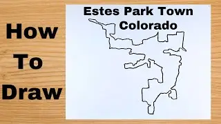 Drawing Estes Park Town Map - United States