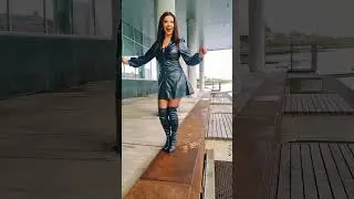 #shorts #boots #blackoutfit #legs #walking