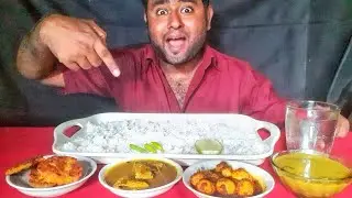 🍳 8 PIECES QUAIL EGGS WITH SPICY HILSA FISH BHUNA & LIGHT CURRY | SPECIAL DESI MEAL!