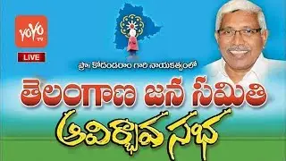 Kodandaram TJS Meeting LIVE | Telangana Jana Samithi | Avirbhava Sabha | Public Meeting | YOYO TV