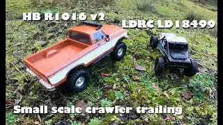 The NEW HB R1016 v2 and the small but mighty LDRC LD18499 hit the trails on a Winter morning #asmr