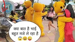 Teddy Funny Dance in Public Place |2023 New Video | Crazy Reaction 🤣| The Bong Teddy #comedy #prank
