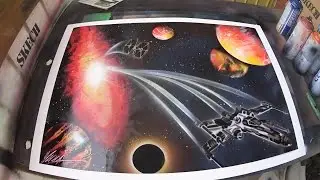 SPRAY PAINTING art X-WING STARFIGHTER T-65